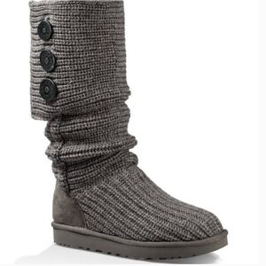 Ugg Australia Women 5819 Tall 3 button cardigan sweater boots shoes sz 8